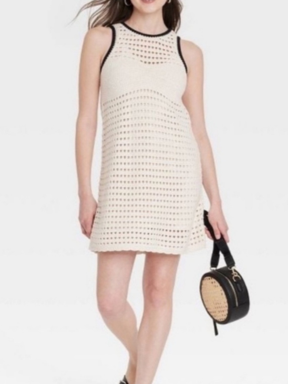 Universal Thread Openwork Crochet Sleeveless Sweater Dress XS